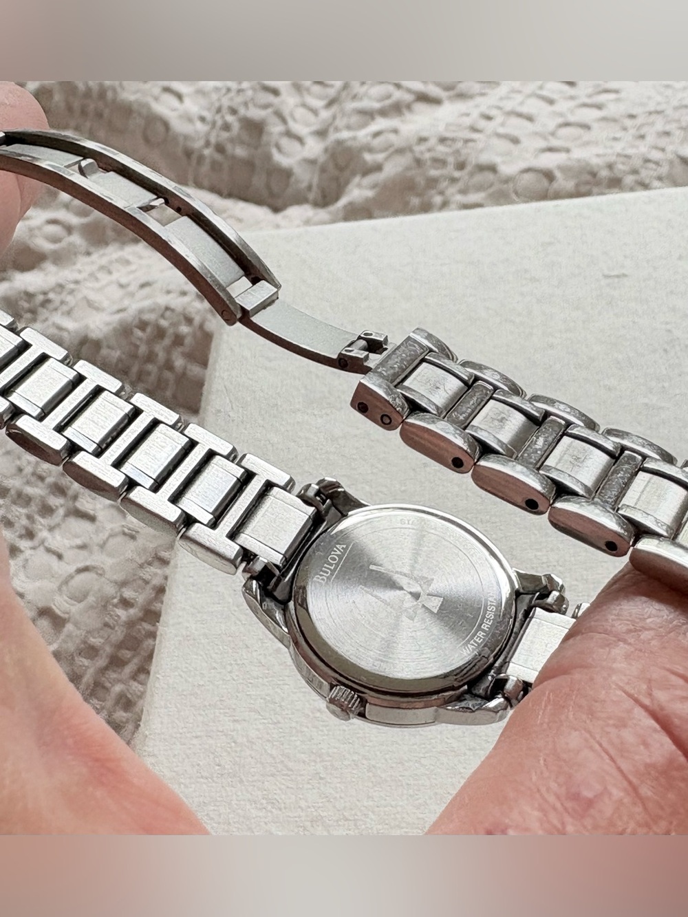 Vintage Bulova Women’s Diamond Two-Tone Silver and Gold 96R105 Bracelet Watches - Picture 7 of 15